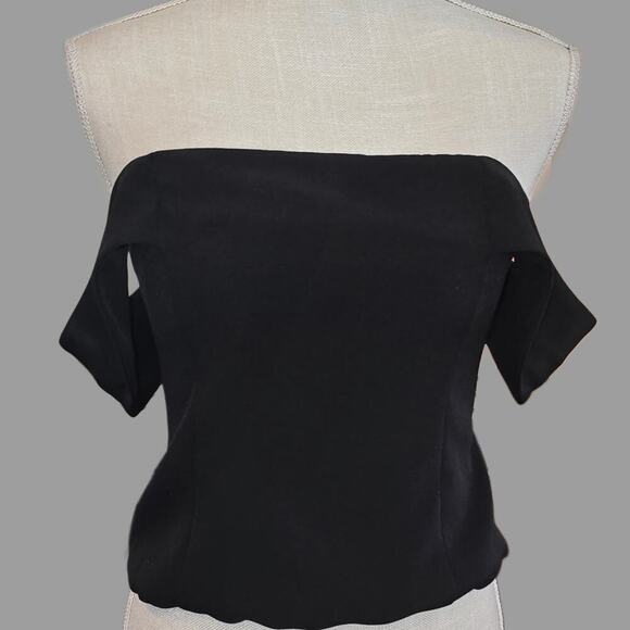 EXPRESS Black Off Shoulder Tube Top Women's Sz 4 - Picture 1 of 9
